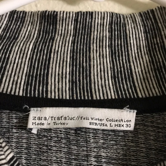 ZARA STRIPED LONG SLEEVE MIDI DRESS - Picture 3 of 5